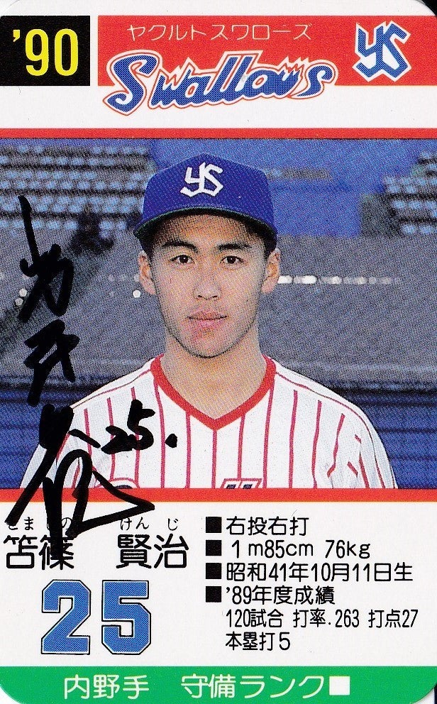 ヤクルト→広島 笘篠 賢治さん | プロ野球カードとサイン