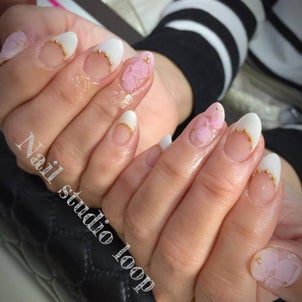 フレンチ×フラワーアート♡の画像