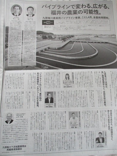 福井県　ゆっちのコメマメ話ゆっち、６月１２日の福井新聞に載りました。