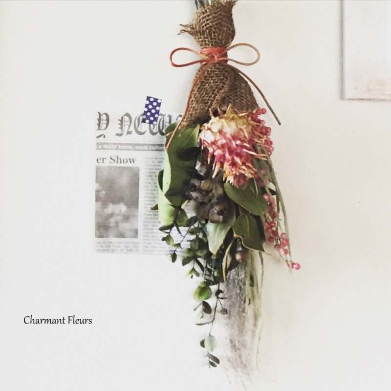 アーティチョークのスワッグ ドライフラワー 愛知県 半田市charmant Fleurs ｼｬﾙﾏﾝﾌﾙｰﾙ ﾊﾟﾘｽﾀｲﾙ ﾅﾁｭﾗﾙｽﾀｲﾙな花
