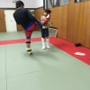 試合前の稽古の画像