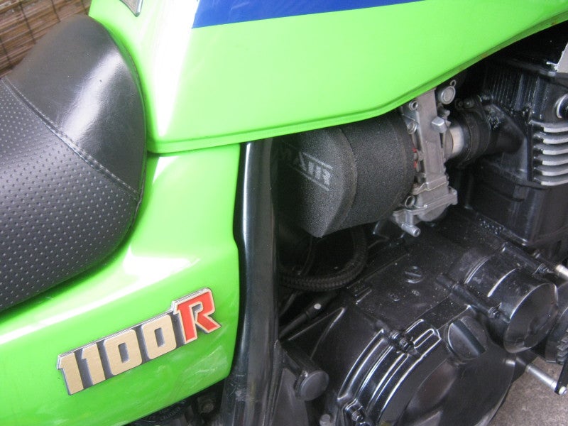 ZRX1100 RAMエアフィルター装着＆汚れ防止カバー装着 | 草色バイク ZRX１１００ライムグリーン