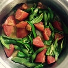 夏野菜で贅沢ペペロンチーノ(フライパン1つ、工程3つですぐ出来る！！！)の記事より