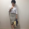 【リンクコーデ】白シャツからタイトスカートをリンク！の画像