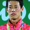 錦織選手の銅メダル受賞式の画像