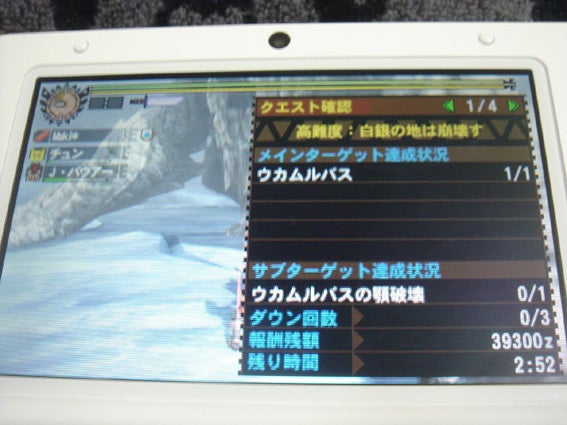 Mh4g 激おこウカムソロ討伐 白銀の地は崩壊す は大剣テンプレ装備で クワガタが 庭に来たけど 興味なし W Mh4gソロ狩り中