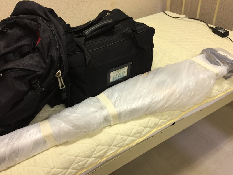 大阪高体連主催の陸上競技の救護に使用する道具