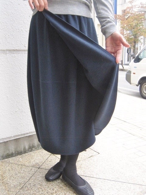 スカート2017冬 ババグーリ 縮絨ウール/フェルトのスカート 日本製