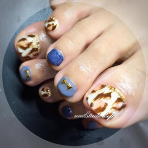 レオパードフットジェルネイル♡の画像