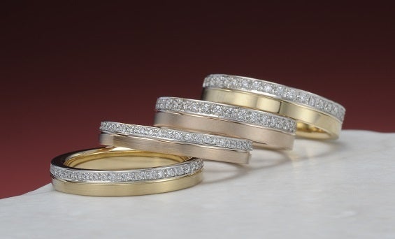 鍛造製法の結婚指環☆こだわりのダイアモンドで光輝くエタニティーリングを雅で！【京都本店】の記事より
