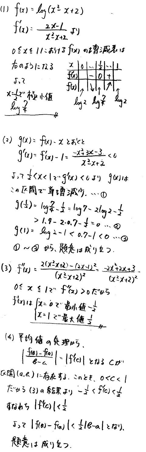 答え】方程式の解と平均値の定理 Piece CHECK 2016-93 | 東大数学9割の