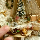 ミニチュア「ホワイトクリスマス」＆「木の実のリース・コレクション」完成♪　の記事より