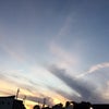12月21日、夕暮れ時の一枚。飛行機雲が見えました。の画像