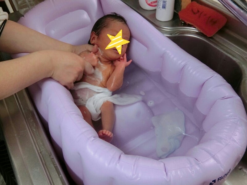 赤ちゃんの沐浴事情＆【モニター】ベビーバス | 私の育児グッズ