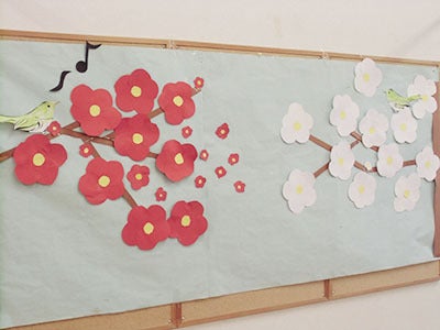 梅の壁画作り らく楽福祉会グループのブログ
