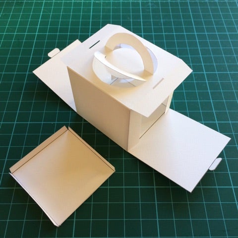 ミニチュアケーキボックスの作り方 折りたためる形 粘土工房 Kokko Garden