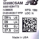 ニューバランス 998 アメリカ製　New Balance M998CSAL/CSAM USA製の記事より