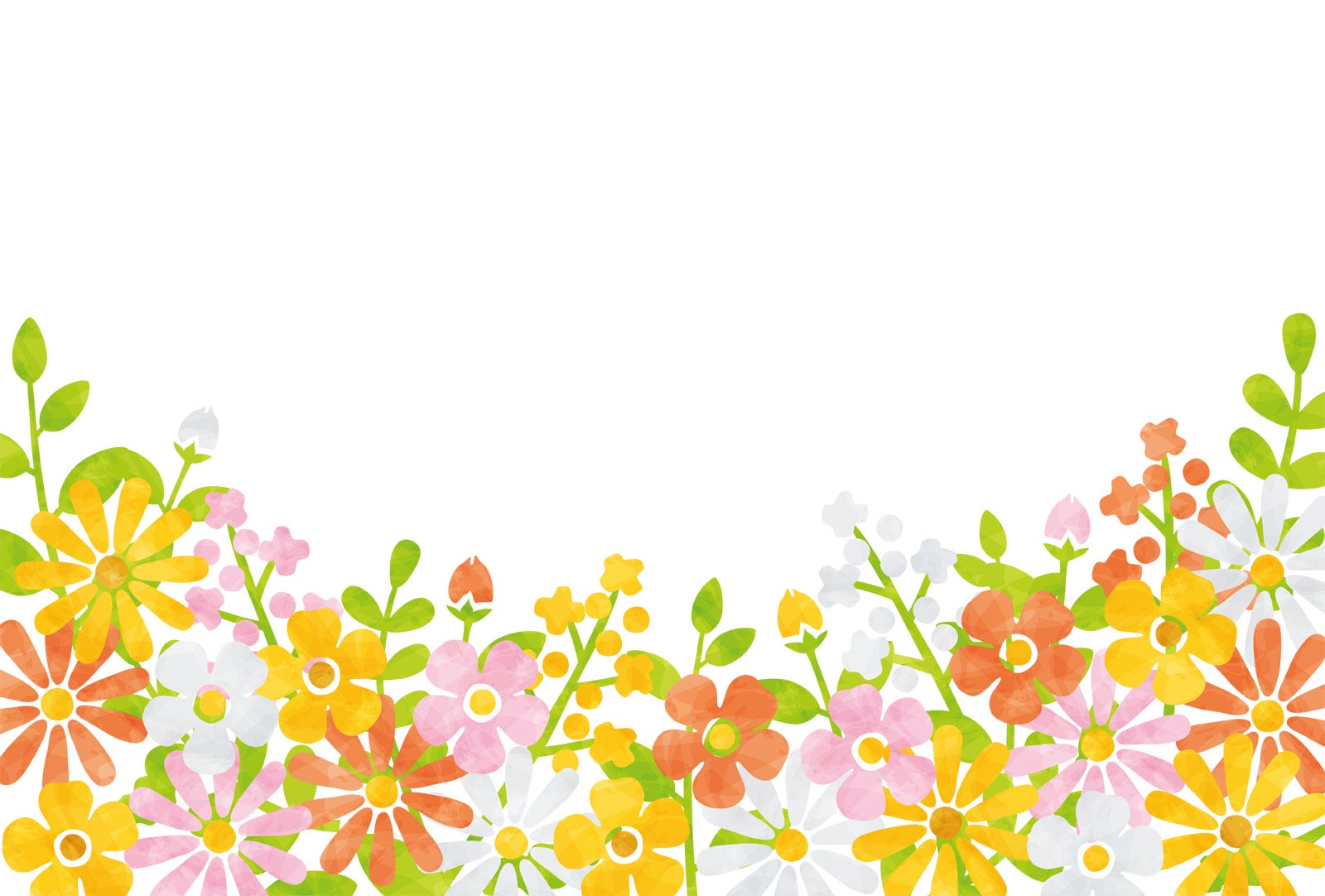 春の花のイメージ 花畑 Rkrkの植物いろいろ たま にイラスト