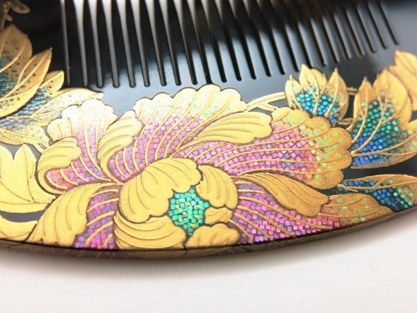 □べっ甲螺鈿金蒔絵櫛｜櫛止め｜今では大変希少な日本の伝統的工芸品 