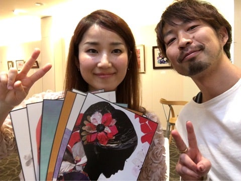 染和紙のコラージュ富士桜（村尾沙織）