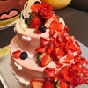 可愛過ぎる薔薇のドレスケーキでお祝い\( ˆ ˆ )/♡の画像