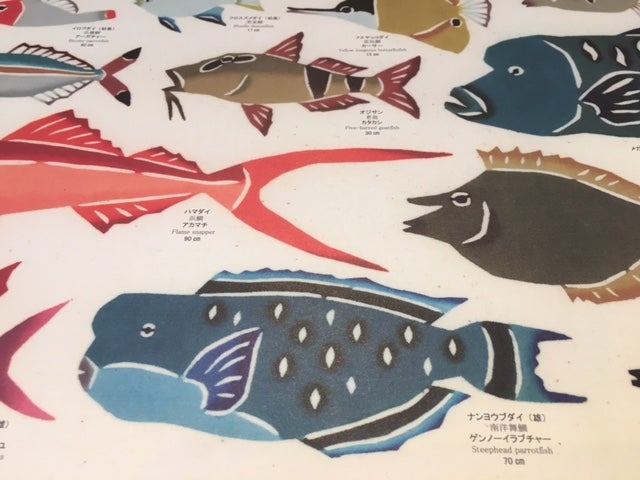 紅型ポスター「琉球の魚」紅型工房べにきち
