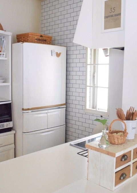 キッチンインテリア 壁紙と冷蔵庫裏掃除 Natural Weather