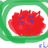 緑をかぶっている赤い松岡修造子さんの例の画像