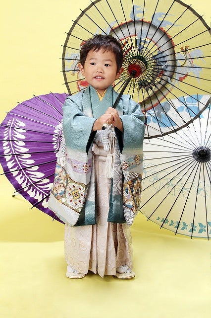 七五三 3歳　男の子　衣装 伝統的 和柄 七五三衣装 3 歳 着物 男の子 with sword 七五三 歳・男の子 No 4000