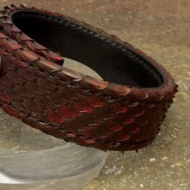 snake pit leather works　スネークピットレザーワークス　ブレスレット　革　パイソン　シルバー
