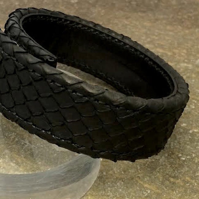 snake pit leather works　スネークピットレザーワークス　ブレスレット　革　パイソン　シルバー