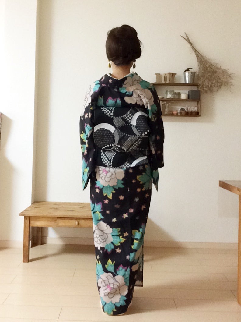 豆千代モダンのセオアルファを単衣として着物コーディネート | 大阪 