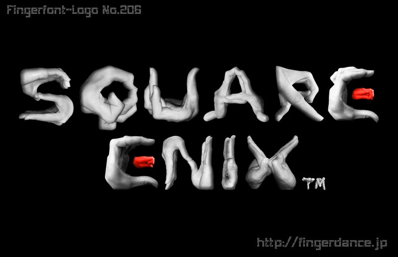 スクウェア エニックス Square Enix フィンガーロゴ Finger Font