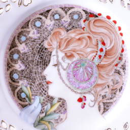 画像 美しすぎる“ミュシャ”の世界♪沢山のジュエル絵の具を使って♪<◆生徒様作品集◆> の記事より 3つ目