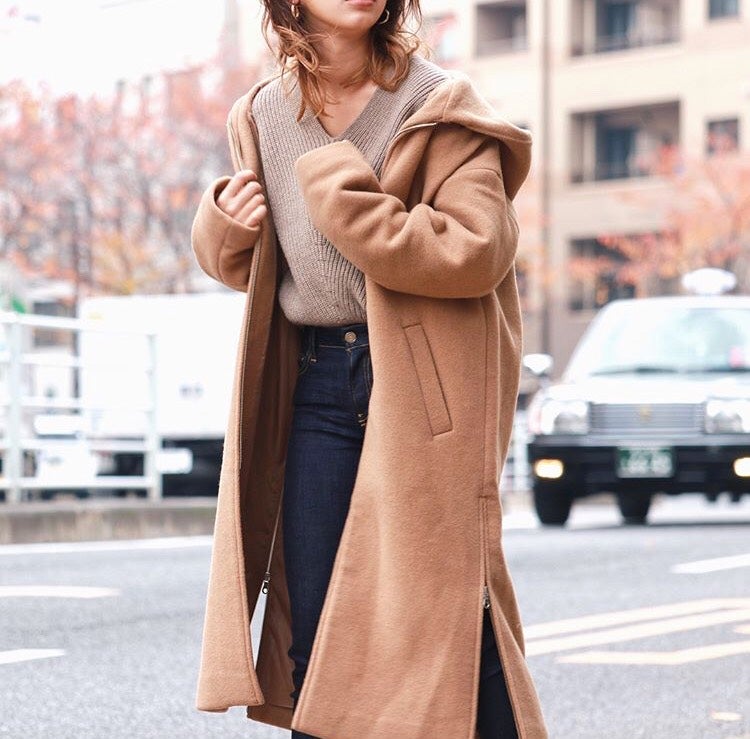 Theory 18aw フーデットコート カーキ focusdata.com.co