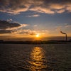 静かな時間の静かな夕日！名門大洋フェリーの画像