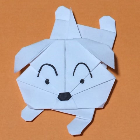 シロ クレヨンしんちゃん キャラクター折り紙などの手作り作品の記録