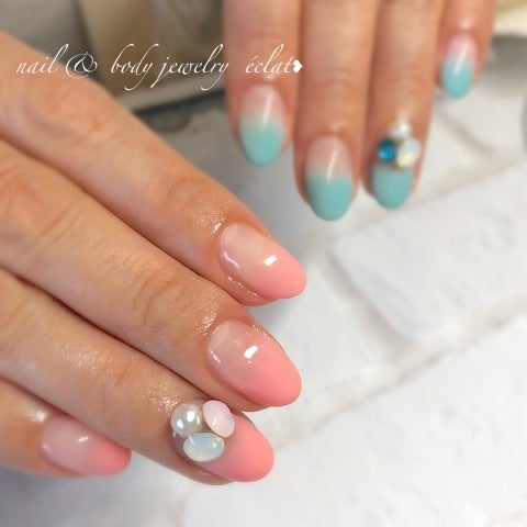 グラデーションネイル 愛媛県今治市ネイルサロン Nail Body Jewelry Eclat エクラ