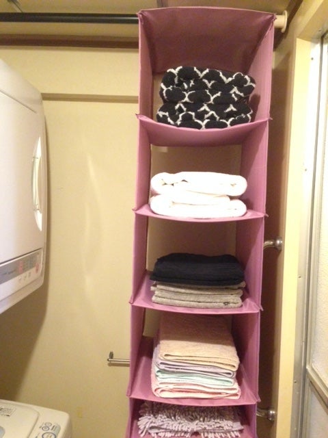 IKEAのクローゼット用棚を脱衣所のタオル収納に | おばあちゃん 