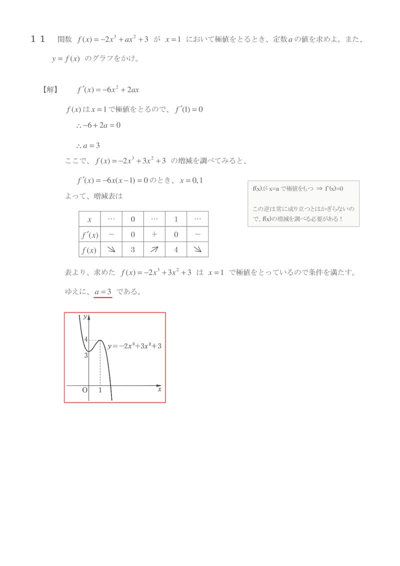 数学 微分 積分 導関数の応用 節末問題 答え 東京書籍 赤城ﾐ ﾐ