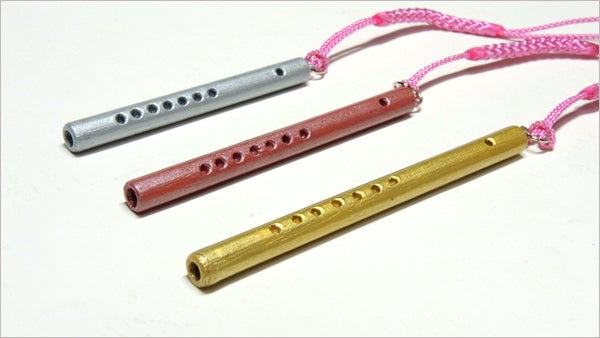 ミニチュア笛 篠笛 横笛 3本組ミニ笛 金属色429 木製手作り 日本舞踊 
