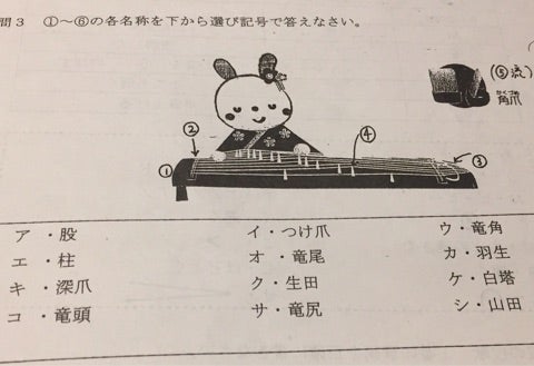 中学校の和楽器 テスト問題は 吉野ヶ里町 ピアノ 琴