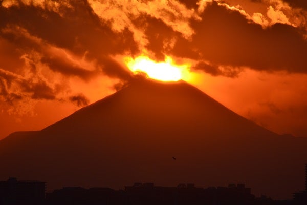 ダイヤモンド富士（2018年2月17日）～茜浜緑道から富士山を撮る！～