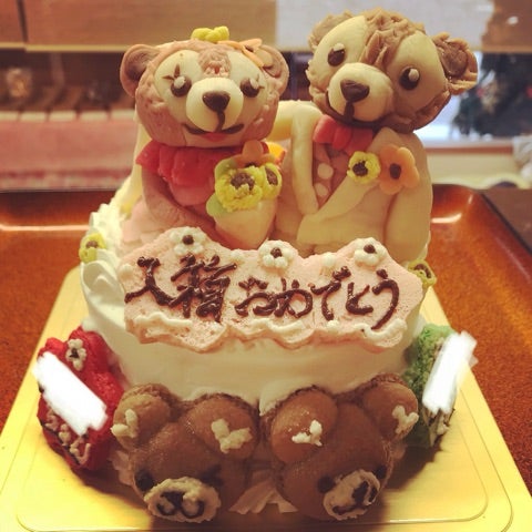 祝 入籍 ダッフィとシェリーメイのケーキ Wayougashi Kokoroのブログ