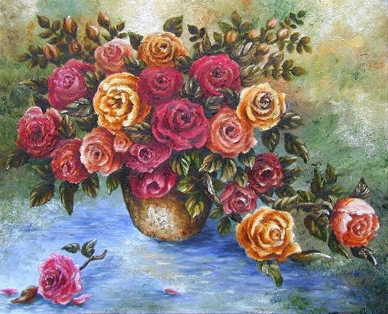 油絵の王道の薔薇の絵 | 油絵画家：永月水人のArt Life