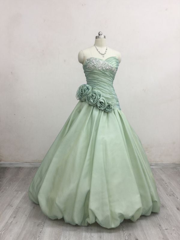 カラードレス ミントグリーンのフェミニンなドレス | doreseruのブログ