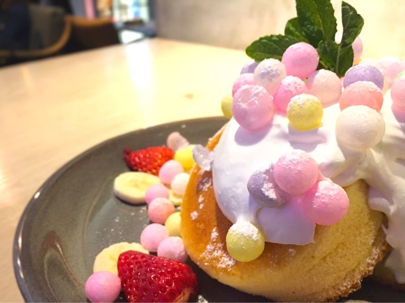 名古屋の可愛いカフェ アメリカフェ名古屋parco店のおいりパンケーキ