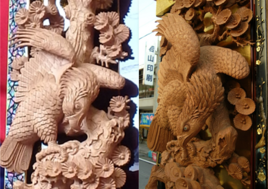 立川流の名彫刻「 養老町 ~松に鷲~ 」 | 伝統技法 祥雲 ~お 立川流の名彫刻「 養老町 ~松に鷲~ 」 | 伝統技法 祥雲 ~お
