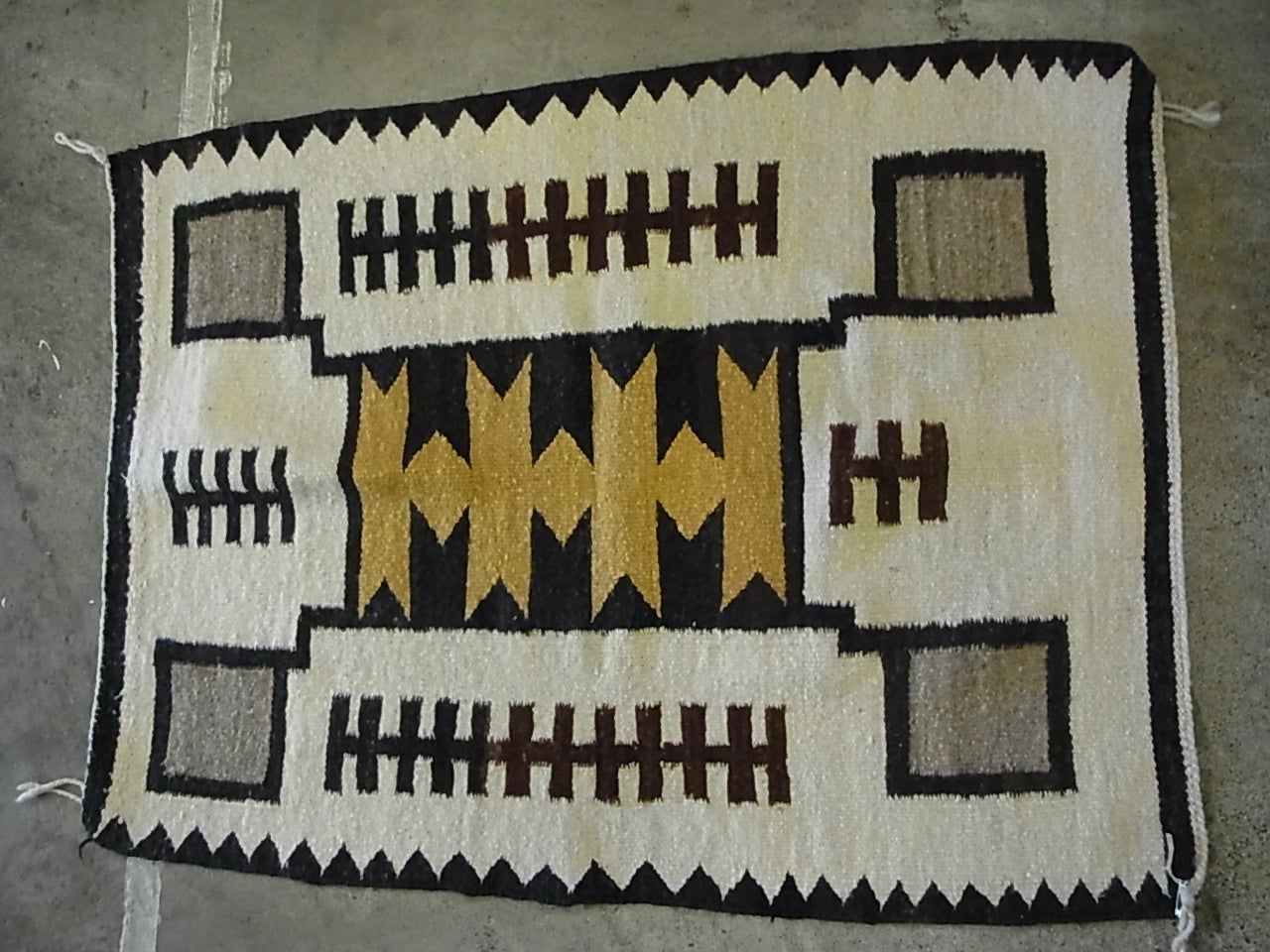 1900年代ビンテージ/ナバホ族伝統工芸【NAVAJO Rug】ナバホラグ 