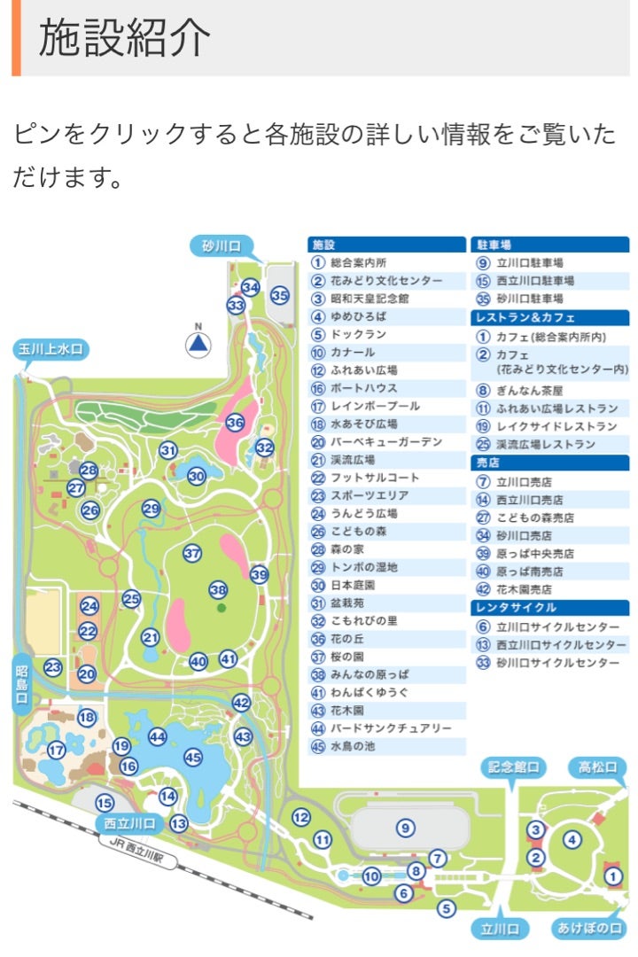 昭和 記念 公園 アクセス